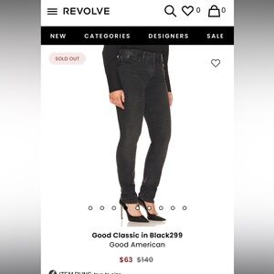 Good American Classic Jeans Black, Skinny